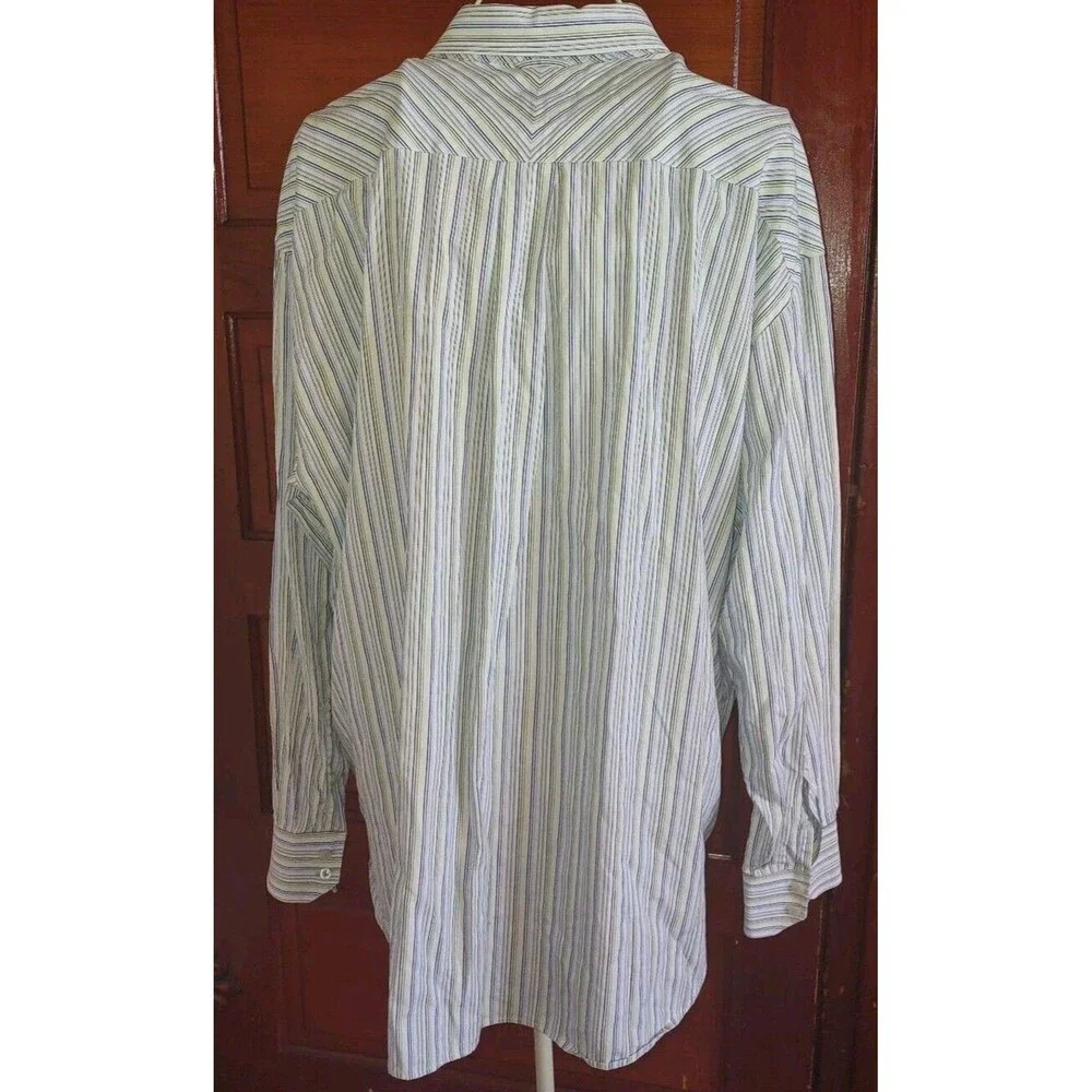 Tommy Hilfiger XXL Button Shirt Long Sleeve Multicolor 80's 2 ply Fabric